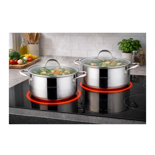 Set ARTHUR MARTIN marmite faitout inox