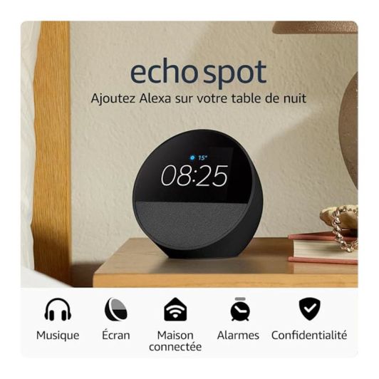 Enceinte AMAZON ECHO SPOT Noire