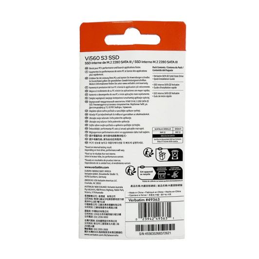 SSD interne VERBATIM NV3 - M.2 512Go Vi560 2280