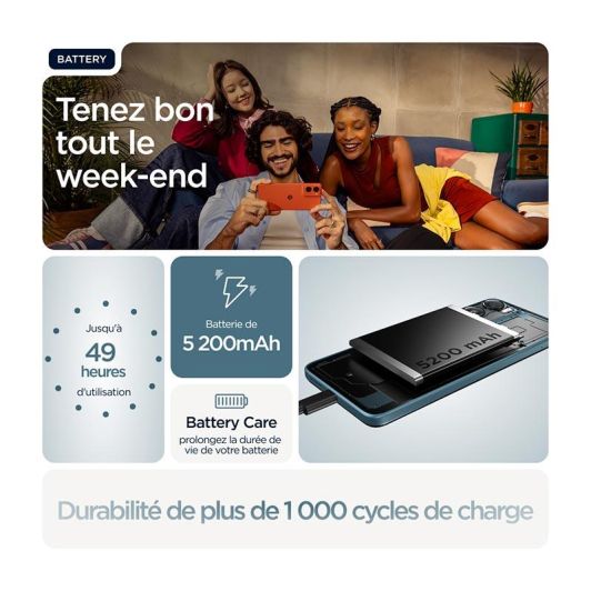 Smartphone MOTOROLA G06 256Go 4G Bleu