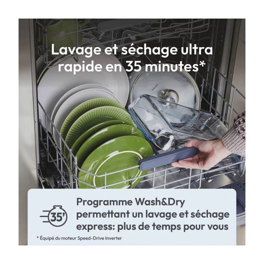 Lave-vaisselle 16 couverts CANDY CF 6B4S1PX 16S44 B inox