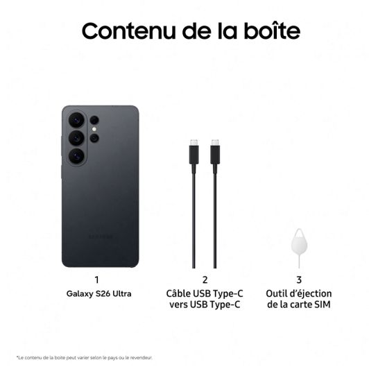 Smartphone SAMSUNG Galaxy S26 Ultra Noir 512Go
