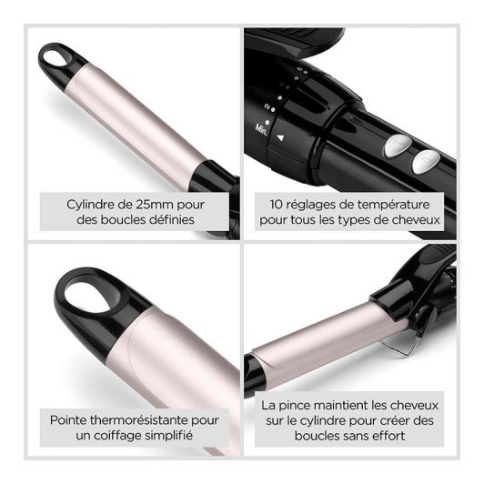Boucleur BABYLISS C325E Curling Tong 25mm à pince