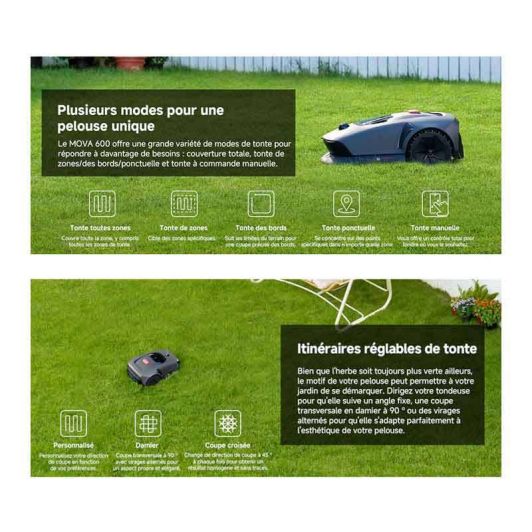 Robot tondeuse DREAME MOVA 600 + 72 lames et 72 boulons