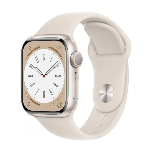 Montre Connectée APPLE WATCH S8 45mm GPS Blanche Reconditionnée Grade A