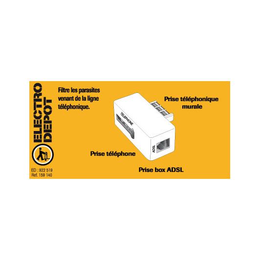 Prise ELECTRO DÉPÔT + Filtre ADSL
