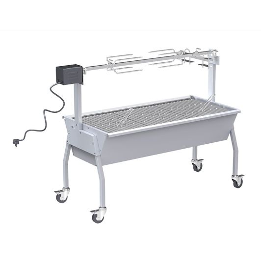Barbecue charbon SILVER STYLE tournebroche XXL 