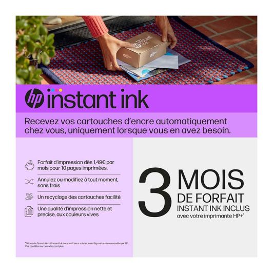 Imprimante HP ENVY 6430e Jet d'encre couleur Copie Scan - 3 mois d' Instant ink inclus avec HP+ 