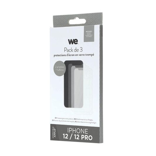 Pack WE 3 VERRES TREMPES IPHONE 12/12 PRO