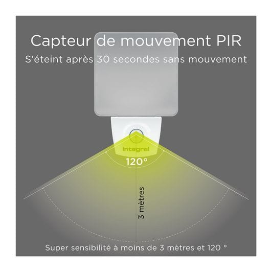 Veilleuse LED INTEGRAL détecteur de mouvements
