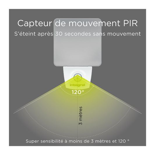 Veilleuse LED INTEGRAL détecteur de mouvements