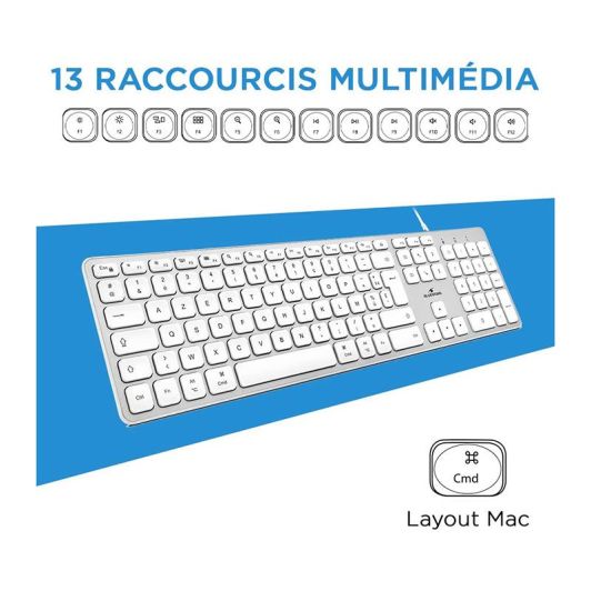Clavier BLUESTORK filaire pour Mac