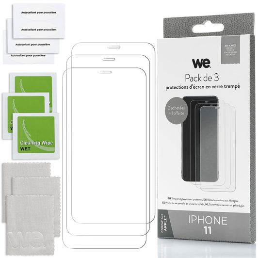 Pack de 3 Films de protection WE APPLE iPhone 11