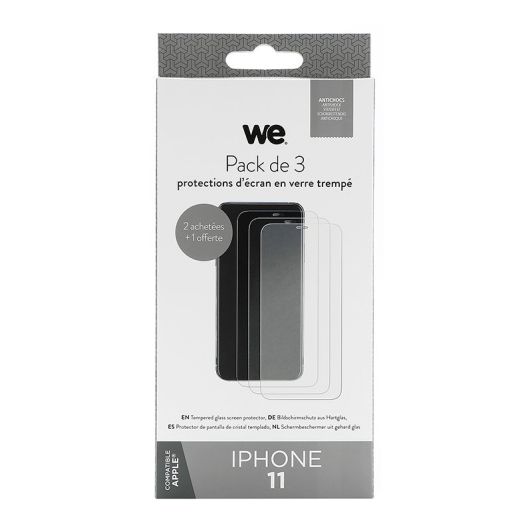 Pack de 3 Films de protection WE APPLE iPhone 11