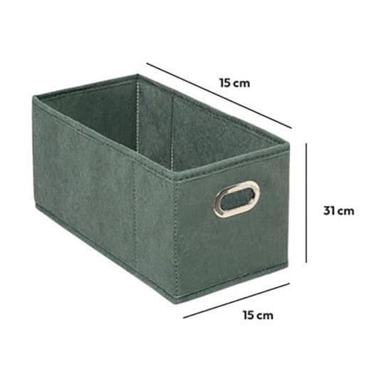 Boîte de rangement pliable kaki 15x31 cm