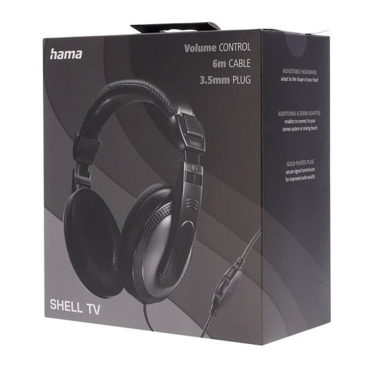 Casque TV HAMA filaire Shell NOIR