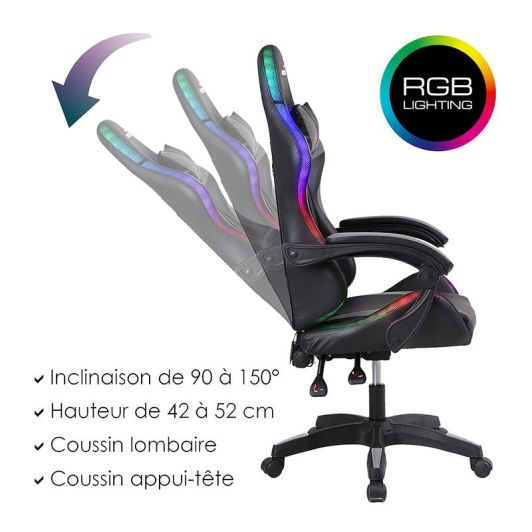 Chaise Gaming AMSTRAD LED 900 LED Tiger