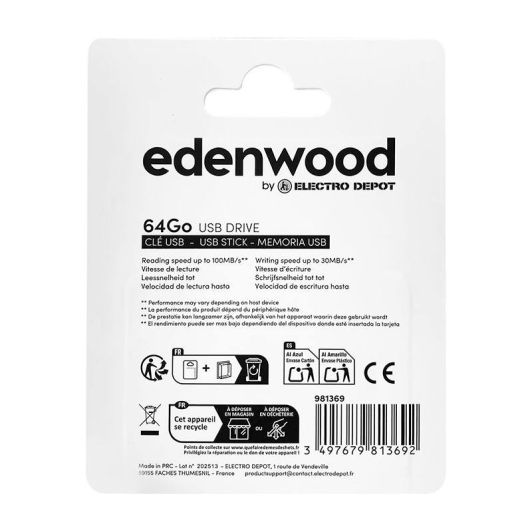 Clé USB EDENWOOD 64 Go