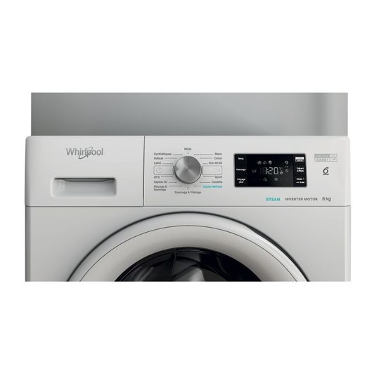 Lave-linge hublot 8 kg WHIRLPOOL EDFFBS 8469 WV FR