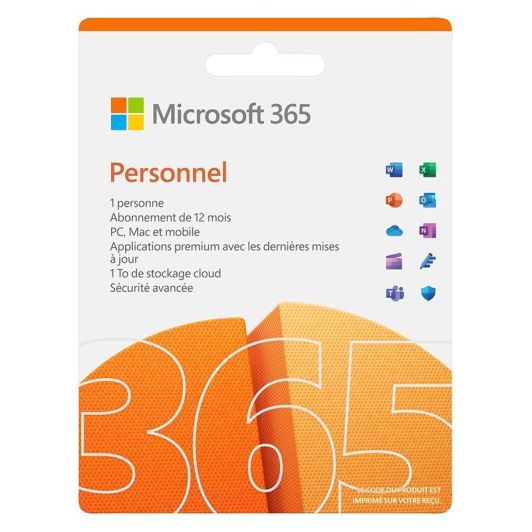 Microsoft 365 Personnel - 1 an - Code de téléchargement