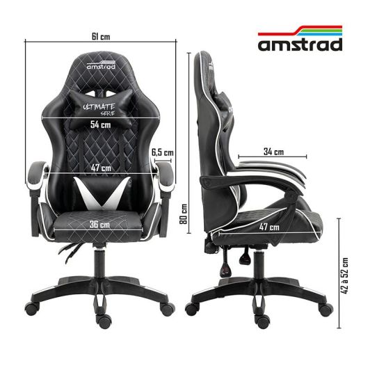 Fauteuil Gaming AMSTRAD Ultimate Black 