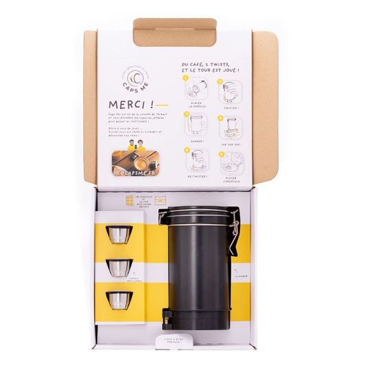 Coffret capsules réutilisables compatibles Nespresso CAPS ME SHAKER 