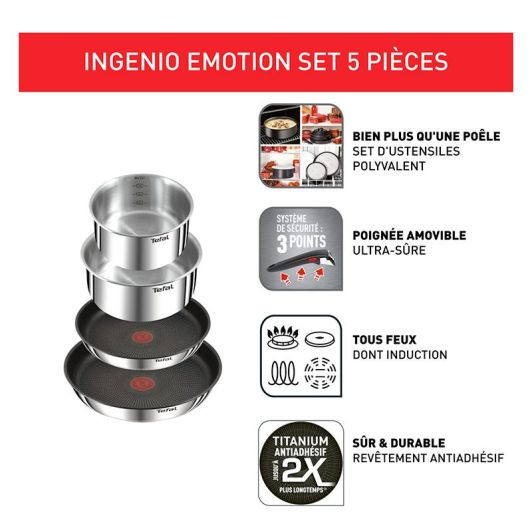 Batterie TEFAL ingenio emotion 5 pièces