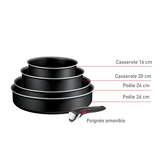 Batterie de cuisine TEFAL Ingenio generous cook 5 pièces