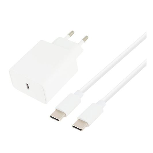 Chargeur secteur USB-C EDENWOOD 45W + Câble USB-C / USB-C 1M Blanc