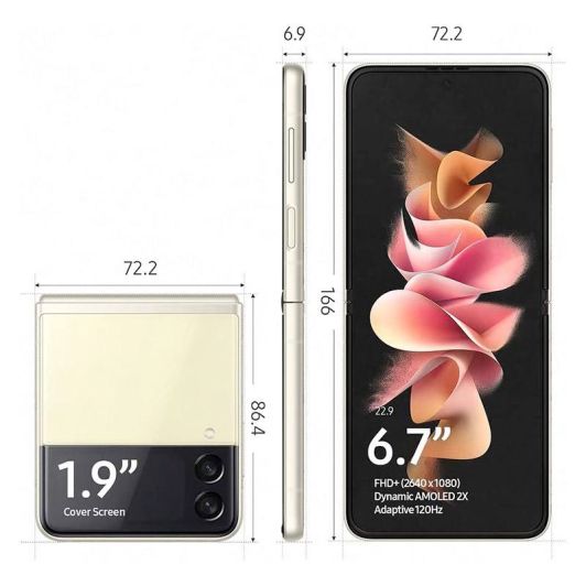 Smartphone SAMSUNG GALAXY FLIP 3 5G 128 Go Blanc reconditionné Grade A+