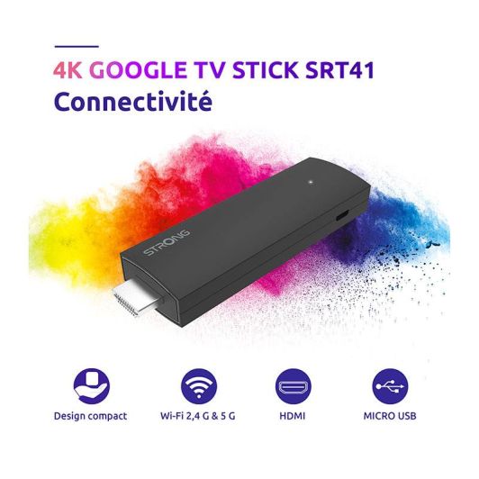 Passerelle Multimédia STRONG SRT41 Google TV  stick 4K