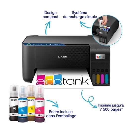 Imprimante EPSON EcoTank ET-2861 multifonction à réservoir