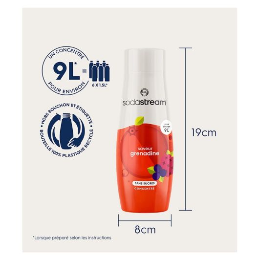 Concentré SODASTREAM GRENADINE SANS SUCRE 440ML