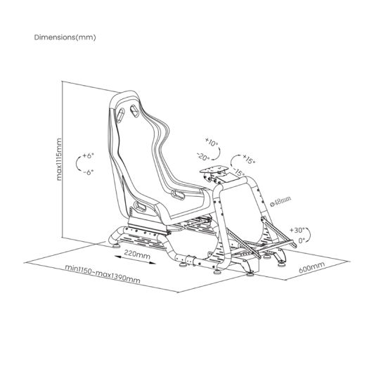 Siège de simulation OPLITE GTR S8 Infinity