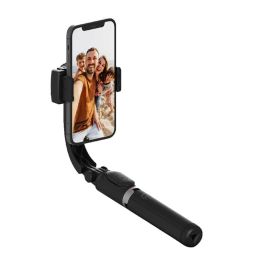 Trépied Perche à Selfie Avec Lumière LED Tricolore - Portable, Rétractable, Bluetooth | Pour Vlog, Voyage, Maquillage, Téléphone | Noir/Blanc