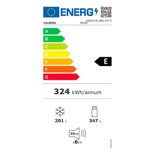 Réfrigérateur américain VALBERG SBS 548 E X625C