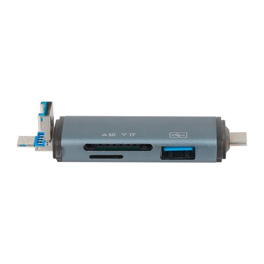 Lecteur de cartes multifonction SEDEA 6 en 1 - USB - USB-C