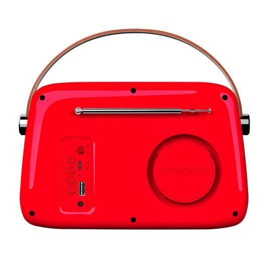 Radio LEDWOOD ALMA Vintage Rouge