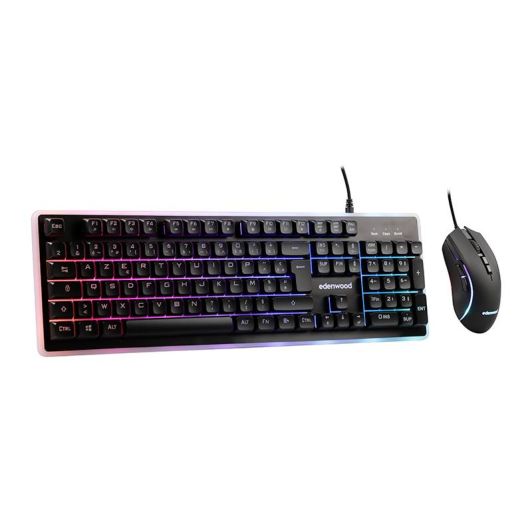 Pack Gaming Edenwood 2en1 : Clavier Rétroéclairé + Souris Haute Précision