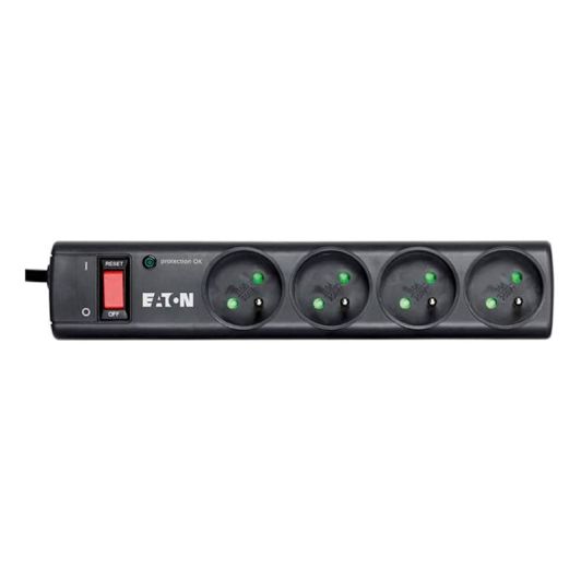 Multiprise EATON parafoudre 4 prises noir