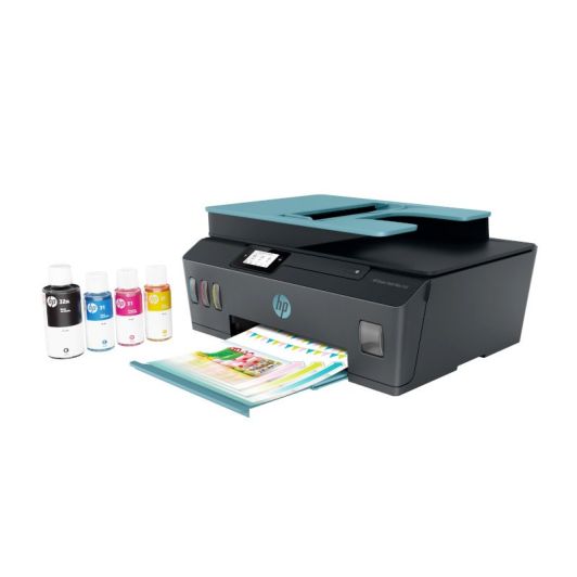 Imprimante HP Smart Tank Plus 658 multifonction à réservoir + 3 bidons couleurs et 2 bidons noirs