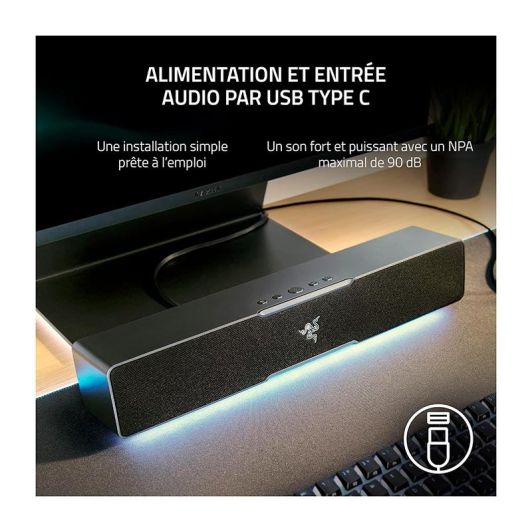 Barre de son RAZER Gaming pour PC Leviathan V2 X RGB