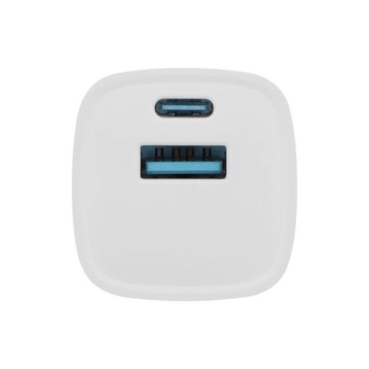 Chargeur secteur 2 ports USB-C 20W et USB 18W EDENWOOD Blanc