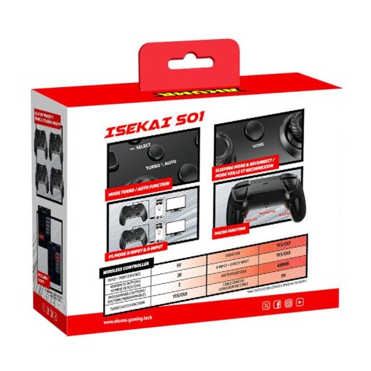 Manette Switch AKUMA ISEKAI sans fil Noire