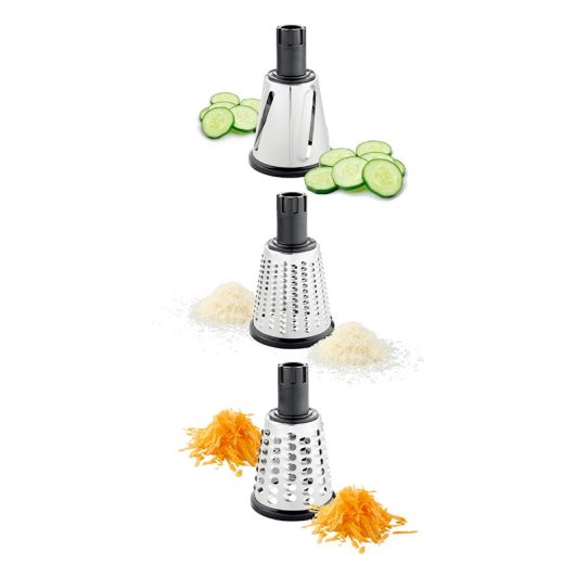 Râpe de cuisine rotative 3 tambours