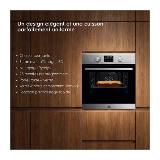 Four pyrolyse chaleur tournante 65L ELECTROLUX COH4P06BX0