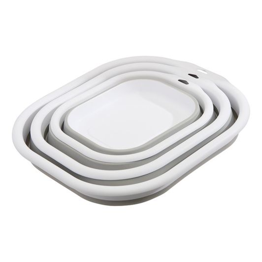 Lot de 3 bassines rétractables 3-5-10 L