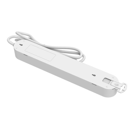 Multiprise LINK2HOME 5 prises + 2 USB-A + 1 USB-C avec interrupteur Blanc - Cable 1.5m