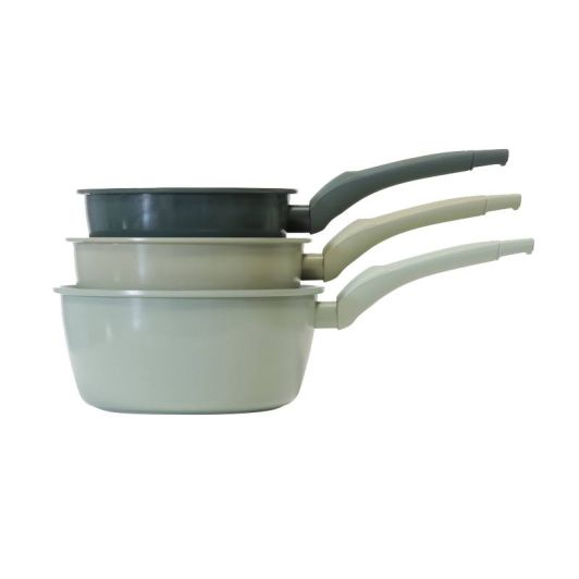 Lot de casseroles 16 18 20 cm carbonsteel