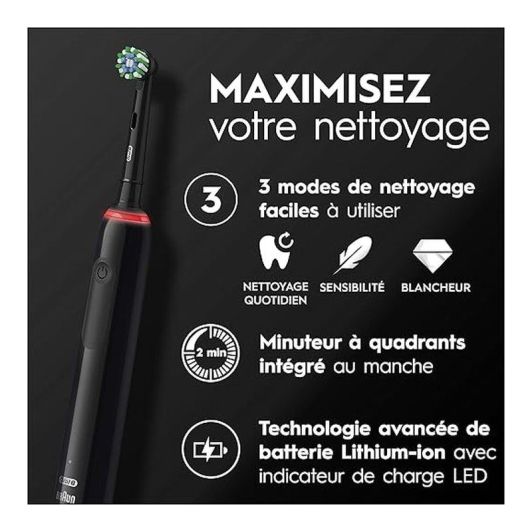 Brosse à dents ORAL-B PRO 3 SERIES BLACK